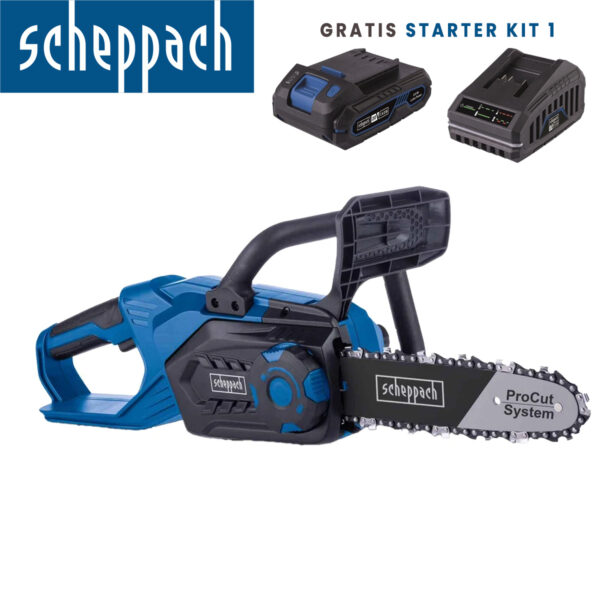 Aku pila - motorka za drvo Scheppach C-CS254-XS2 20V IXES 25.4cm sa baterijom 2.0Ah i punjačem 2.4A