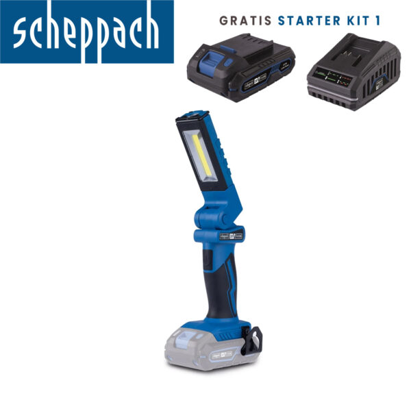 Aku ručna baterijska lampa Scheppach C-WL20-XS2 20V 300lm IXES sa baterijom 2.0Ah i punjačem 2.4A