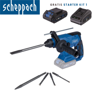 Aku štemalica - čekić Scheppach BC-RHD230-XS2 20V IXES SDS-Plus sa baterijom 2.0Ah i punjačem 2.4A