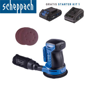 Aku ekscentrična - rotaciona brusilica Scheppach C-OBS125-XS2 20V IXES 125mm sa baterijom 2.0Ah i punjačem 2.4A