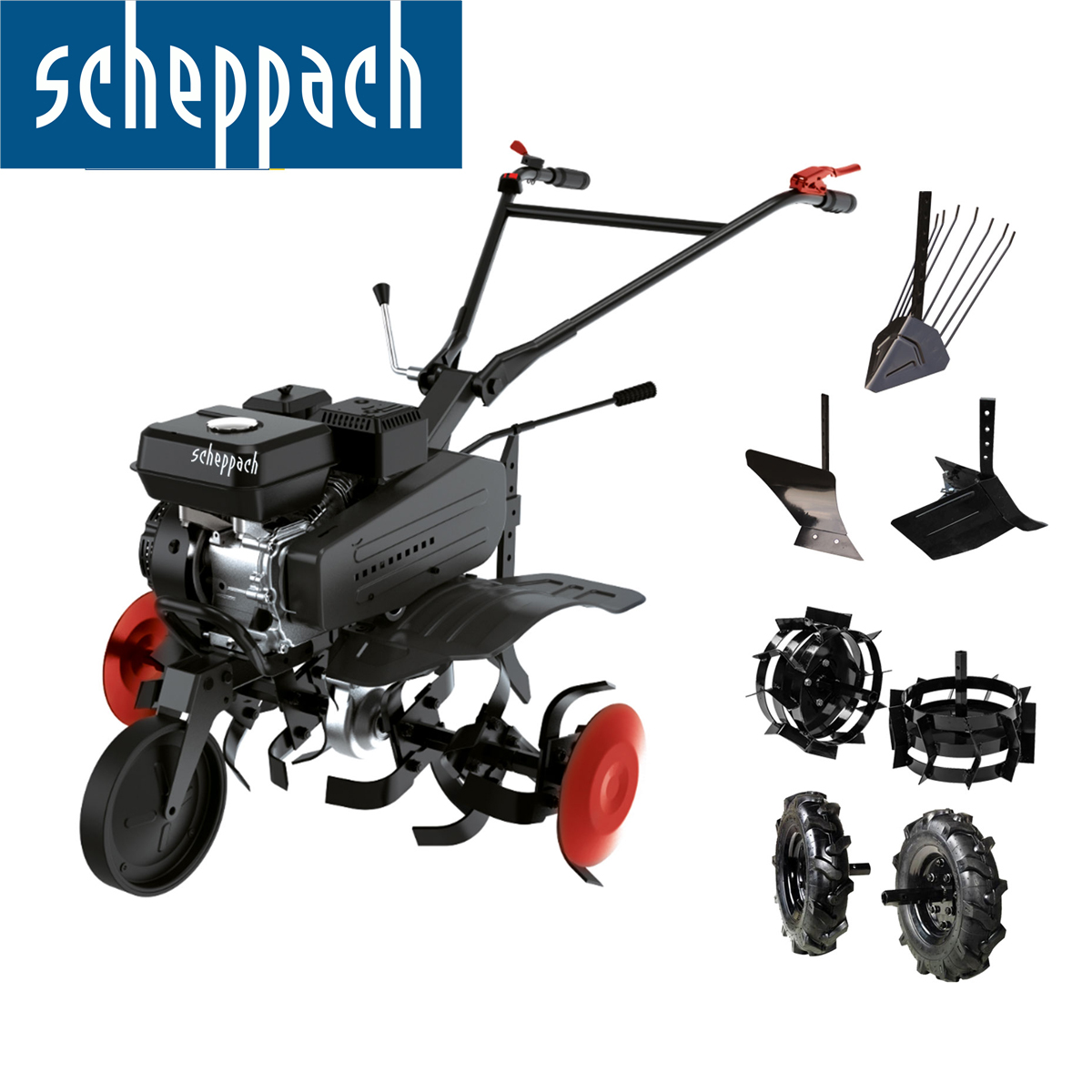 Benzinska freza - kopačica Scheppach MTP750 7.0KS 85cm sa dodacima Benzinska freza - kopačica Scheppach MTP750 7.0KS 85cm sa dodacima