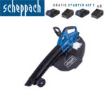 Aku puhač-duvač - usisivač lišća Scheppach BC-BLV720-XS2 2x20V IXES Brushless sa 2 baterije 2.0Ah i 2 punjača 2.4A