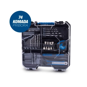 Aku bušilica - odvijač Scheppach C-DTB74/1-XS2 - Kit 20V IXES sa baterijom 2.0Ah punjačem 2.4A i priborom u koferu