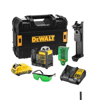 Aku laserski nivelir - križni DeWalt DCE0811D1G 2x360 sa priborom u koferu