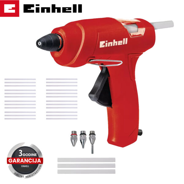 Električni pištolj za vruće ljepljenje Einhell TC-GG 30 3870000054 30W GRATIS 24-dijelni set patrona