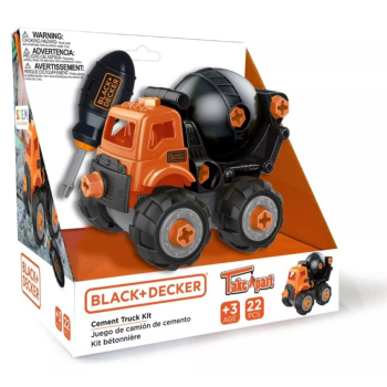 Igračka za djecu - Odvojiv kamion za miješanje betona Black+Decker TT003M-BD