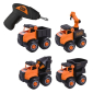 Igračka za djecu - Set od 4 vozila za rastavljanje + baterijski odvijač Black+Decker STT014-S4-BD