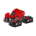 Set tri baterije za aku uređaje i brzi punjač M12-18 FC Milwaukee M18 NRG-502 4933459217