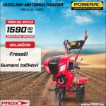 Dizelski motokultivator Powerac 1WG4.05-100FC 5.5KS