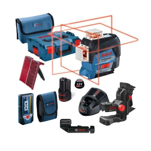 Laserski nivelir Bosch GLL 3-80 C+LR7 0601063R05 sa dodacima u koferu