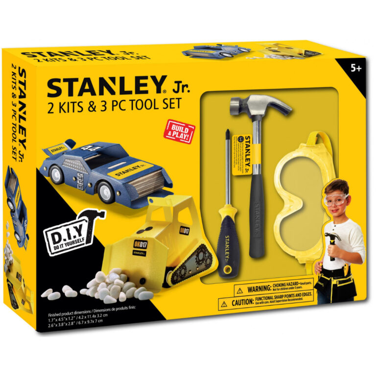 Igračka za djecu – Stanley Jr. set autića bagera i 3 komada alata 5+ U004-K02-T03-SY