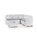 Baštenski set od ratana – bijeli Bica Nebraska Corner 9075-W