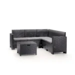 Baštenski set od ratana – sivi Bica Nebraska Corner 9075-G