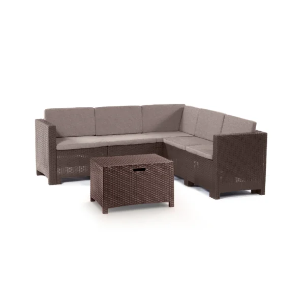 Baštenski set od ratana – smeđi Bica Colorado Corner 9025-B