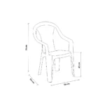 Plastična stolica - siva Bica Ratak 13-G