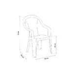 Plastična stolica - siva Bica Atlanta 15-G