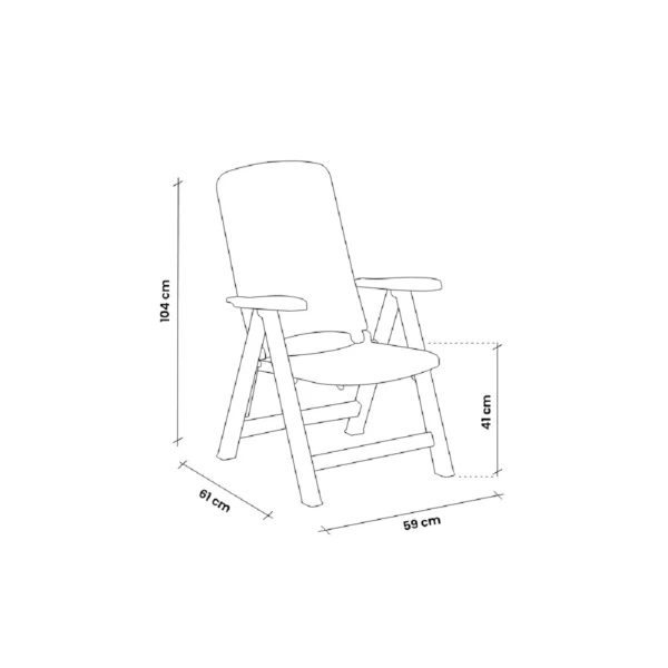 Plastična stolica - bijela Bica Carmen 63-W