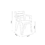 Plastična stolica - bijela Bica Emma 189-W