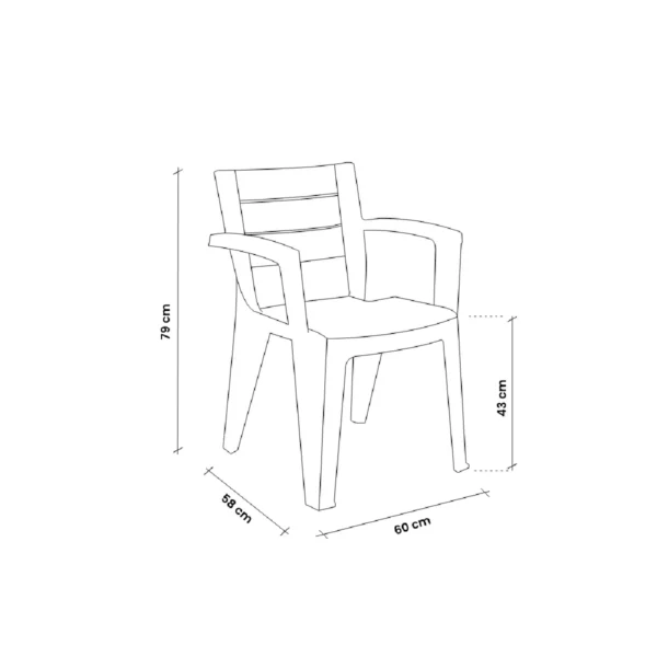 Plastična stolica - bijela Bica Emma 189-W