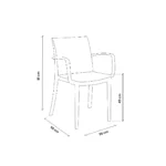 Stolica - bijela Bica Ninfa Armchair 303-W