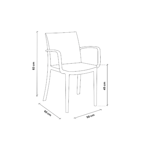 Plastična stolica - bijela Bica Aria Armchair 315-W