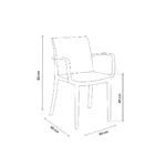 Plastična stolica - tamno žuta Bica Aria Armchair 315-Y