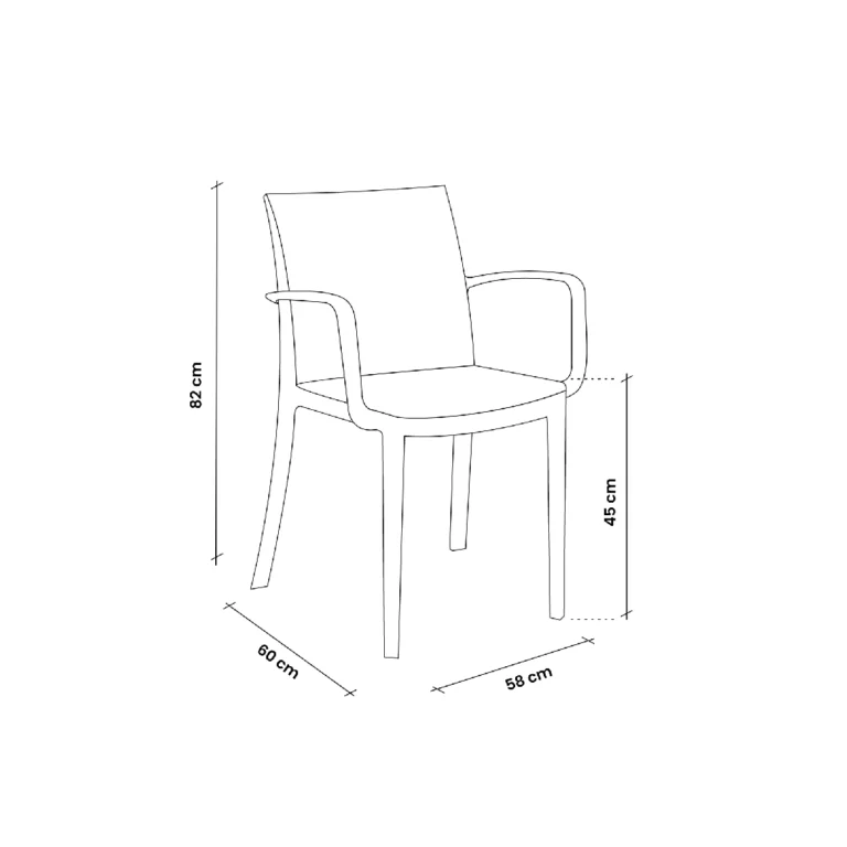 Plastična stolica - tamno žuta Bica Aria Armchair 315-Y