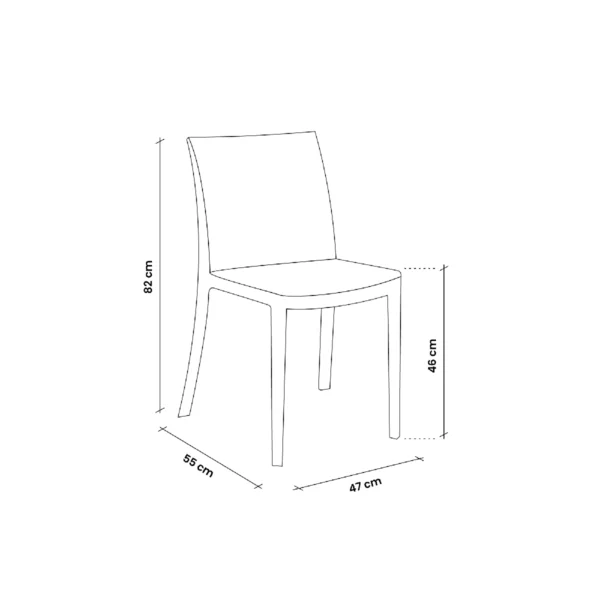 Plastična stolica - bijela Bica Matrix 352-W
