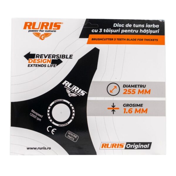 Nož za trimere trokraki Ruris 255 x 1.6 PS309-1-40/h