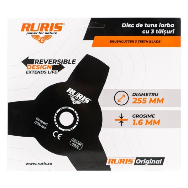 Nož za trimere trokraki Ruris 255 x 1.6 PS309-1-40