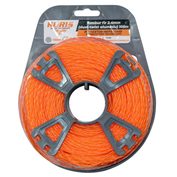Rezna nit - silk za trimere Ruris 2.4mm 105m Dual-Twist aluminij