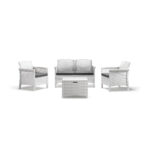 Baštenski set od ratana - bijeli Bica Venezia 2 9167-W