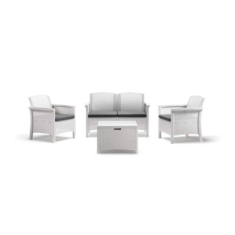 Baštenski set od ratana - bijeli Bica Venezia 2 9167-W
