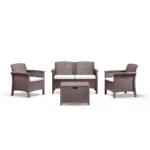 Baštenski set od ratana - smeđi Bica Venezia 2 9167-B