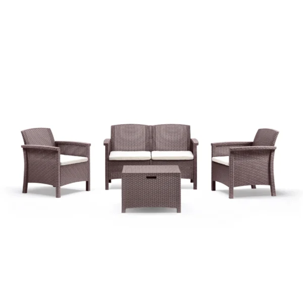 Baštenski set od ratana - smeđi Bica Venezia 2 9167-B