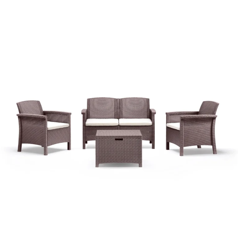 Baštenski set od ratana - smeđi Bica Venezia 2 9167-B