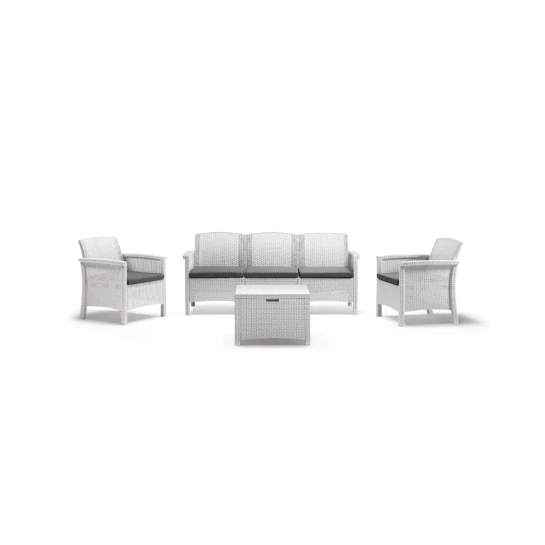 Baštenski set od ratana - bijeli Bica Venezia 3 9168-W