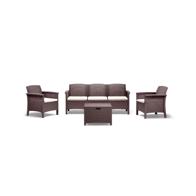 Baštenski set od ratana - smeđi Bica Venezia 3 9168-B