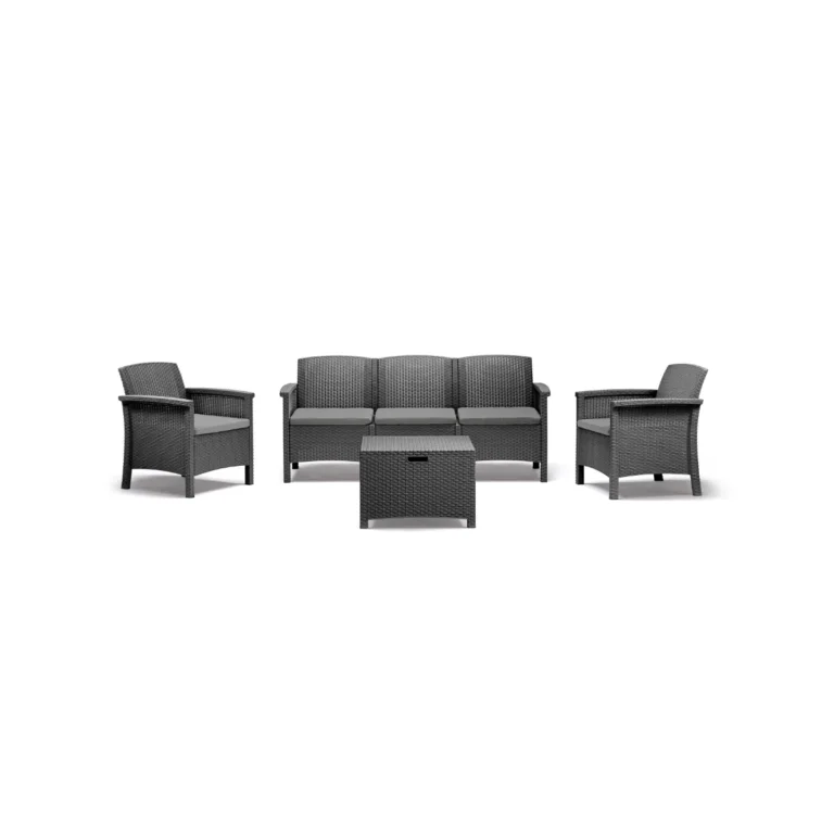 Baštenski set od ratana - sivi Bica Venezia 3 9168-G