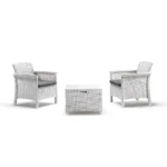 Baštenski set od ratana - bijeli Bica Venezia Terrace 9173-W