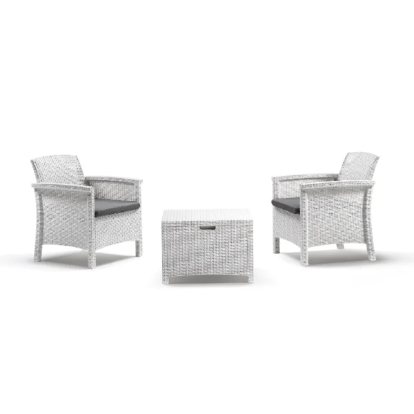 Baštenski set od ratana - bijeli Bica Venezia Terrace 9173-W