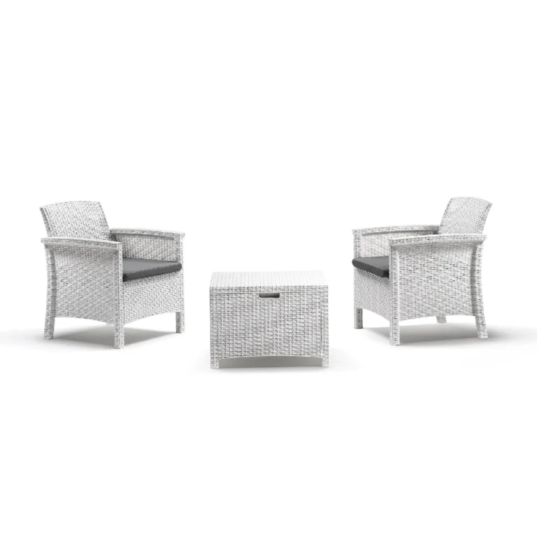 Baštenski set od ratana - bijeli Bica Venezia Terrace 9173-W