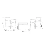 Baštenski set od ratana - bijeli Bica Venezia Terrace 9173-W