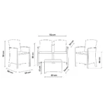 Baštenski set od ratana – smeđi Bica Lido 2 Storage 9217-B