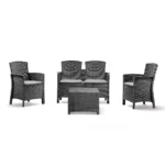 Baštenski set od ratana – sivi Bica Lido 2 Storage 9217-G