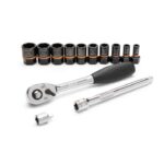 SET nasadnih ključeva za oštećene matice SATA ST09137 1/4" I 3/8" 7-19 mm 13 komada