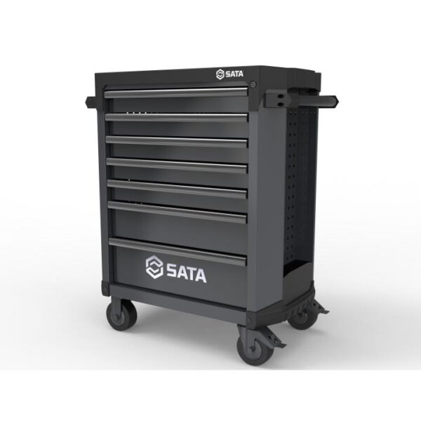 Kolica za alat SATA 7 ladica i 370 komada ručnih alata siva