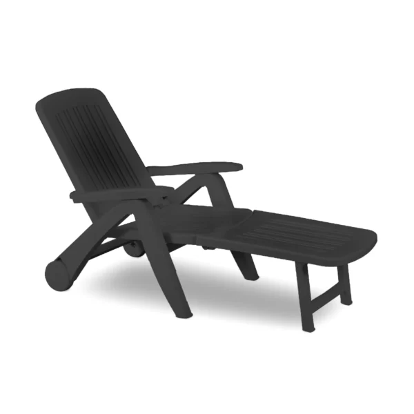 Plastična ležaljka na preklapanje - siva Bica Cancun 43-G