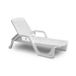 Plastična ležaljka sa mat završnom obradom - bijela Bica Zanzibar 44-W