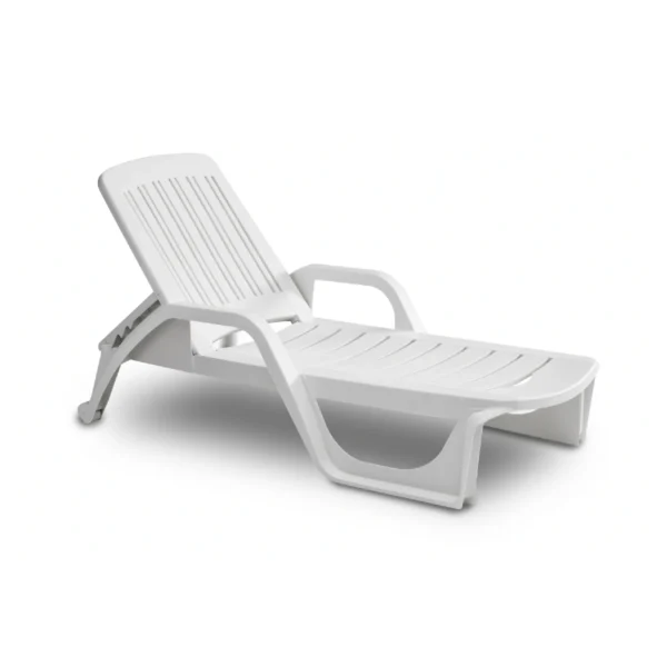 Plastična ležaljka sa mat završnom obradom - bijela Bica Zanzibar 44-W